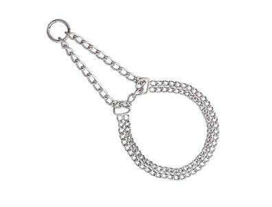 Nobby Kettenwürger Würger Halsband zweireihig chromL: 65 cm; 3,0 mm