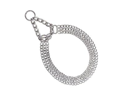 Nobby Kettenwürger Würger Halsband dreireihig chromL: 65 cm; 2,0 mm