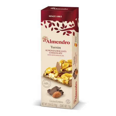 El Almendro Turron Crocanti con Chocolate Geröstete Mandeln 75g