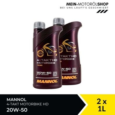 Mannol 4-Takt Motorbike HD 20W-50 2x1 Liter