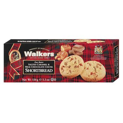 Walkers Pure Butter Shortbread Salted Caramel Milk Chocolate 150g