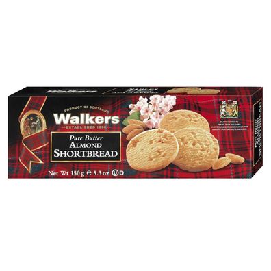 Walkers Pure Butter Almond Shortbread schottisches Buttergebäck 150g
