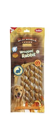 Nobby Hund Snack Leckerlie StarSnack Barbecue Wrapped Rabbit 144 g; 5 St; 25 cm