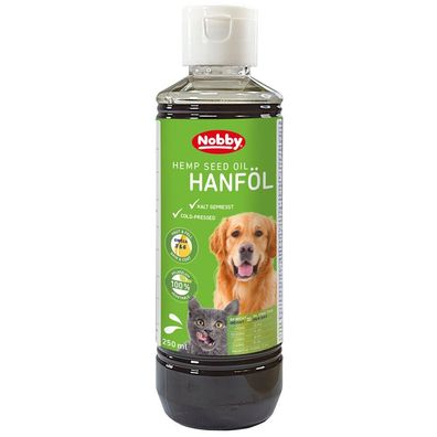 Nobby Hanföl 250ml Allergiker Hund Katze Omega-3, 6 Fettsäuren Nahrungsergänzung