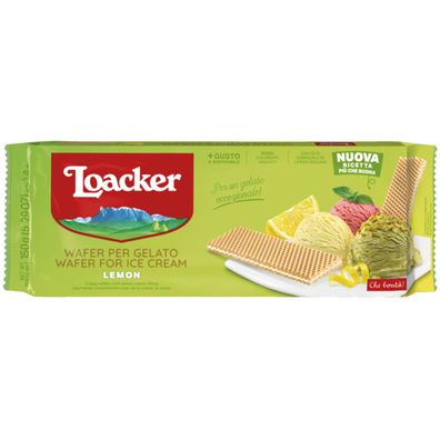 Loacker Eiswaffel Lemon knusprige Waffeln mit Zitronencreme 150g