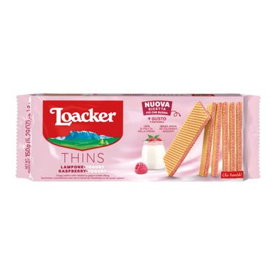 Loacker Himbeer Joghurt Waffelschnitte mit Himbeer Joghurt Creme 150g