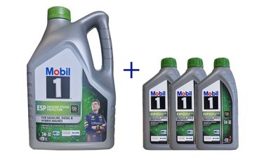 Mobil 1 ESP 5W-30 LongLife 1x5 + 3x1Liter VW 50400 + 50700