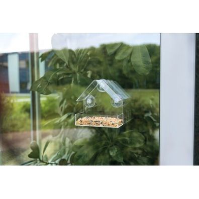 Trixie Futterhaus Vogel Fensterscheibe 225 ml/15 × 15 × 6 cm transparent