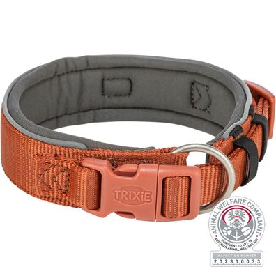 Trixie Premium Hunde Halsband, extra breit, rost/grafit, diverse Größen Neuheit