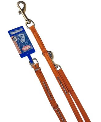 Set Halsband 27cm und Leine 2m orange mit Swarovski-Kristallen Hund Nobby