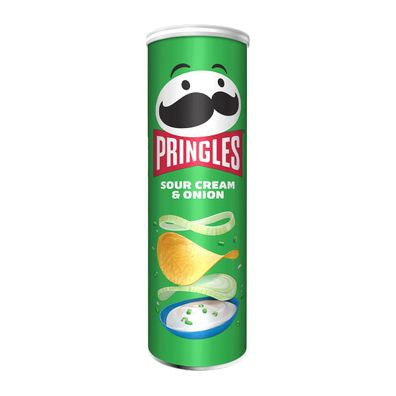 Pringles Sour Cream Onion Stapelchips mit Sauerrahm und Zwiebeln 165g