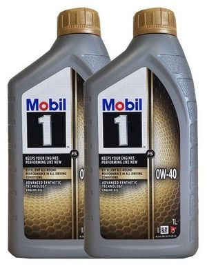 Mobil 1 FS 0W-40 Motoröl MB 229.3 229.5 Porsche A40 VW 50200 2x1 Liter