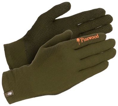 Pinewood 1177 Hunters Liner Stretch Handschuhe Mossgreen/D. Brown (184)