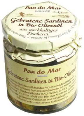 Pan do Mar 3x Gebratene Sardinen in Bio-Olivenöl 220g