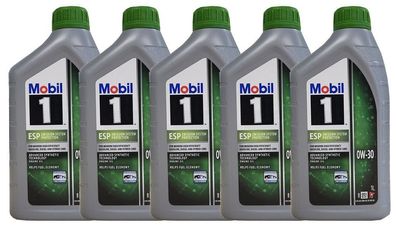 Mobil 1 ESP 0W-30 5x1 Liter C2, C3 MB 229.31/ 229.51/229.52 VW 50400 VW 50700