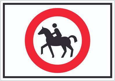 Reiten verboten Symbol Aufkleber