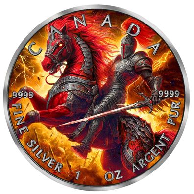 Silbermünze Red Horse 1 oz Four Horsemen of the Apocalypse 2024 Maple Leaf 999