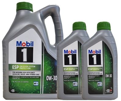 Mobil 1 ESP 0W-30 MB 229.52 229.51 229.31 VW 50400 , 50700 1x5 + 1x2 Liter