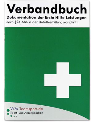 Verbandbuch Erste Hilfe - Heraustrennbare Seiten - DSGVO DIN A5 nach § 24 Abs. 6 UVV