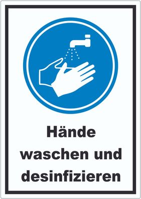 Hände waschen und desinfizieren Aufkleber
