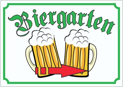 Biergarten rechts Aufkleber