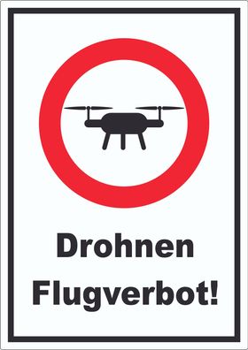 Drohnen Flugverbot Aufkleber