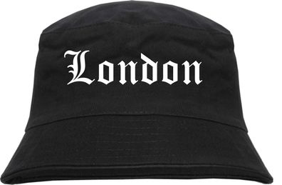 London Fischerhut - Altdeutsch - bedruckt - Bucket Hat Anglerhut Hut