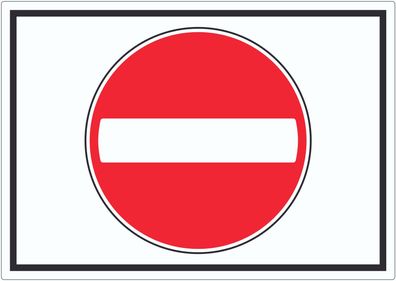 Kein Eingang Symbol Aufkleber