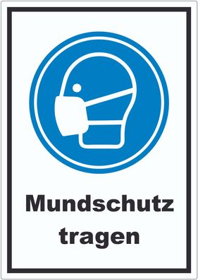 Mundschutz tragen Aufkleber