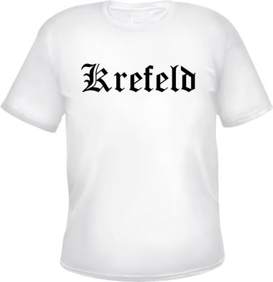 Krefeld Herren T-Shirt - Altdeutsch - Weißes Tee Shirt