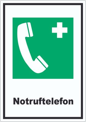 Notruftelefon Aufkleber