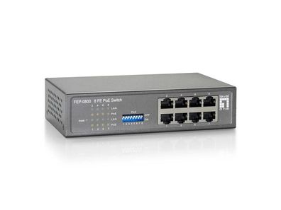 Switch LevelOne 8x FE PoE 65 W