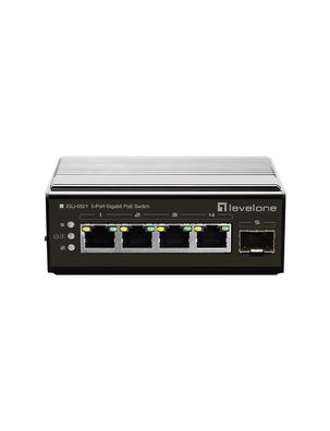 Level One IGU-0501 LevelOne Switch 5Port Gigabit PoE DIN-Rail, 30°C to 65°C