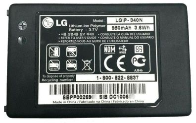 Original LG Akku LGIP-340N Für KF900 GT350 KS500 KT770 950mAh