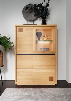 Highboard 103x148cm "Bergamo" Kernbuche geölt WZ-0159