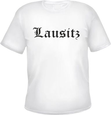 Lausitz Herren T-Shirt - Altdeutsch - Weißes Tee Shirt