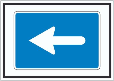 In Pfeilrichtung fahren links Symbol Aufkleber