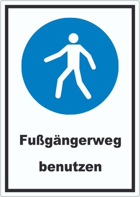 Fußgängerweg benutzen Aufkleber