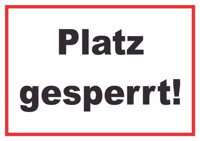 Platz Gesperrt Schild Sportverein