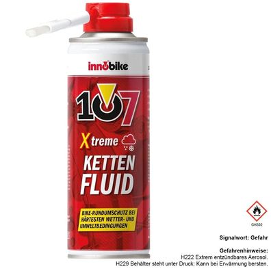 Innobike Kettenspray 107 XTREME Kettenfluid 300ml Spraydose inkl. Pinselaufsatz