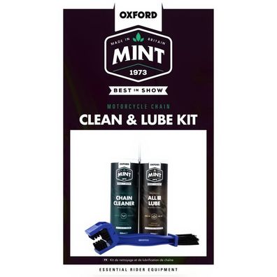 Oxford Kettenpflege-Set Motorcycle Chain &amp; Lube Kit" 3-teilig türkis