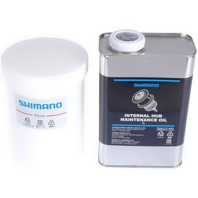 Shimano Spezialöl Nexus" 1 Liter Kanister m. Tauchbehälter im Set silber grau