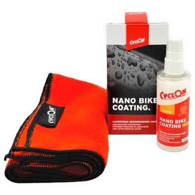 Cyclon Pflegespray Nano Bike Coating inklusive praktischem Mikrofaser-Poliertuch