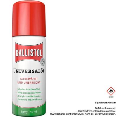 Ballistol Universalöl 50ml Spraydose, mit Schnorchel weiss 50ml