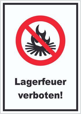 Lagerfeuer verboten Aufkleber