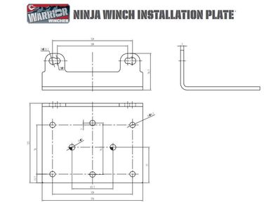 Bootswinde Elektrisch Seilwinde Boot Trailer Anhänger Warrior NINJA 3500LB 1,6 t 12 V