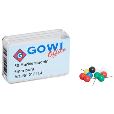 Gowi 01711.4 50x Pinnadeln farbsortiert