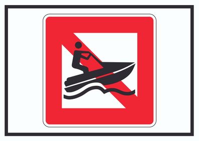 Jetski fahren verboten Symbol