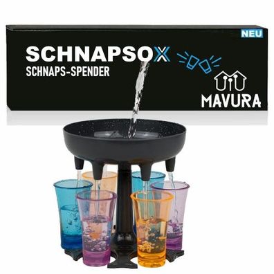 Schnapsox 6 Schnapsglas Spender und Halter Cocktail Shots Spender für Trinkspiele Bar