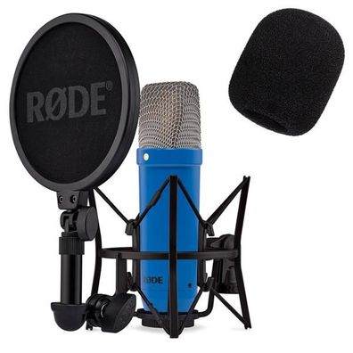 Rode NT1 Signature Cobalt Blau Mikrofon mit Popschutz